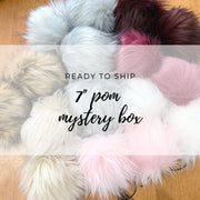 7" Mystery Box Luxury Faux Fur Pom Poms - Faux Fur Poms - Fake Fur Pompom